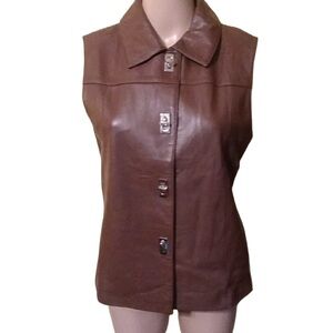 LISA INTERNATIONAL Lambskin Sweater Vest size M